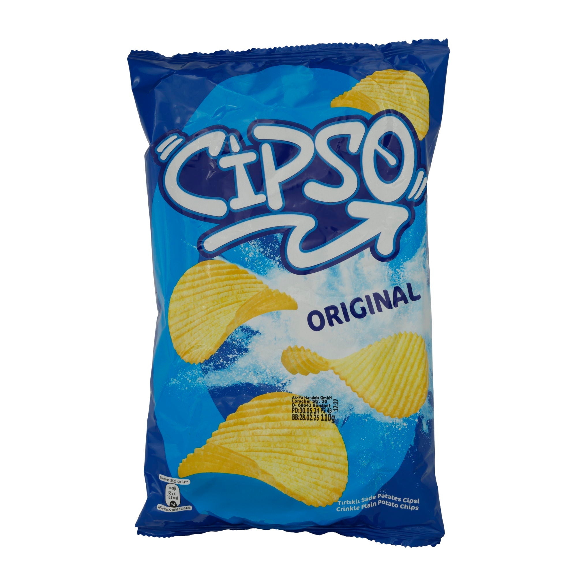 Kartoffelchips Çipso Original | Crinkle | klassisch | 110 g CIPSO